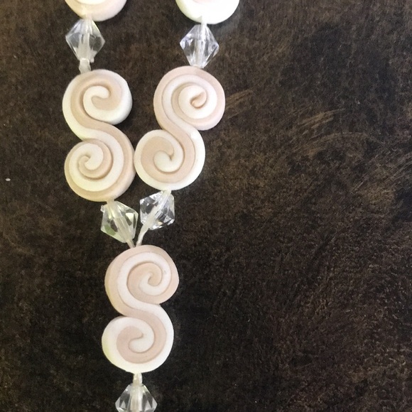 Handmade cream & white angel with sheep rosary denarius for boy or girl baptism - Picture 6 of 12